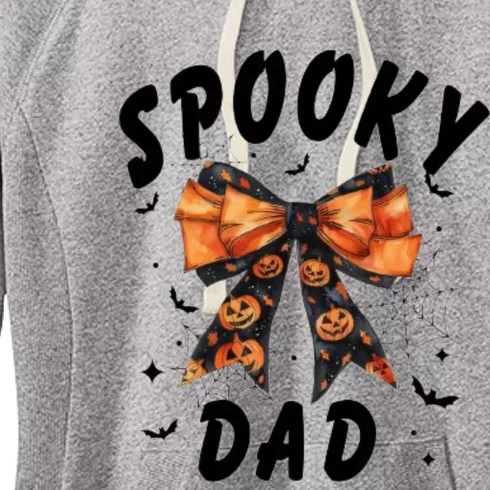 Spooky Dad Funny Pumpkin Halloween Season Matching Family Women's Fleece Hoodie