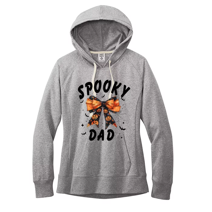 Spooky Dad Funny Pumpkin Halloween Season Matching Family Women's Fleece Hoodie