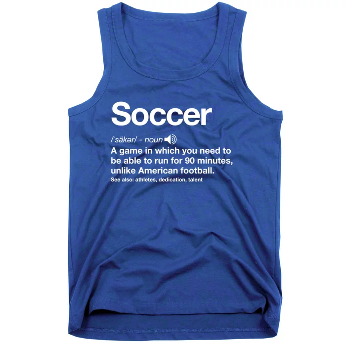 Soccer Definition Funny Football Gag Gift Player Graphic Cool Gift Tank Top