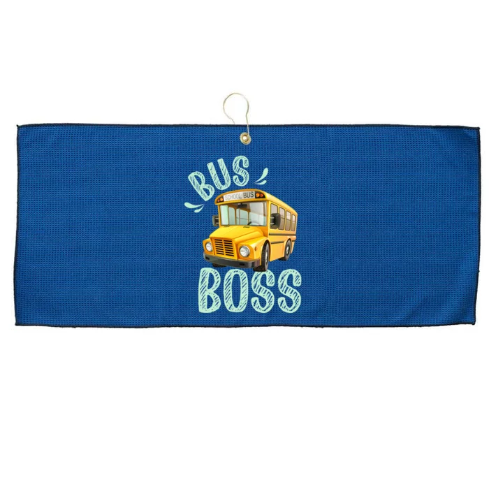 Student Delivery Funny Bus Boss School Bus Driver Large Microfiber Waffle Golf Towel