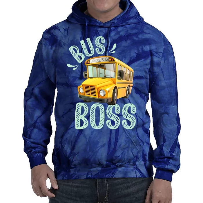 Student Delivery Funny Bus Boss School Bus Driver Tie Dye Hoodie