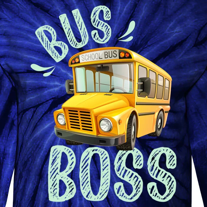 Student Delivery Funny Bus Boss School Bus Driver Tie-Dye Long Sleeve Shirt