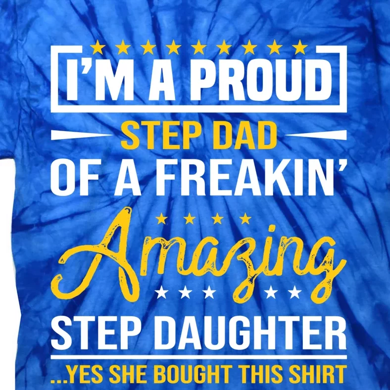 Step Dad Fathers Day Stepdad Gift Tie-Dye T-Shirt