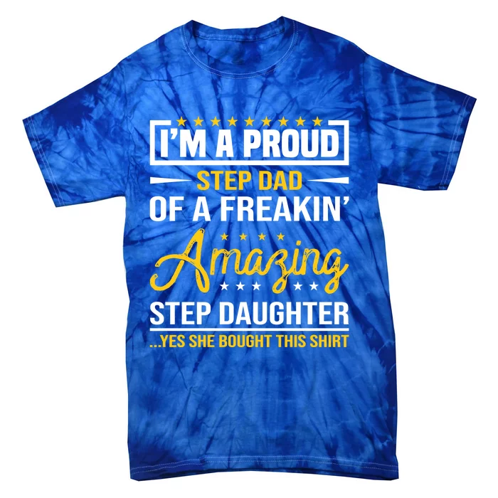 Step Dad Fathers Day Stepdad Gift Tie-Dye T-Shirt