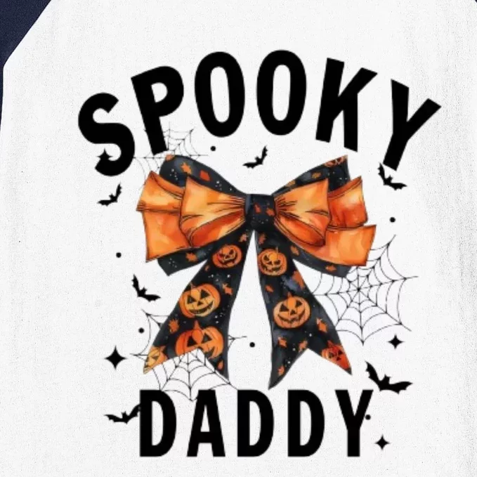 Spooky Daddy Funny Pumpkin Halloween Season Matching Family Baseball Sleeve Shirt