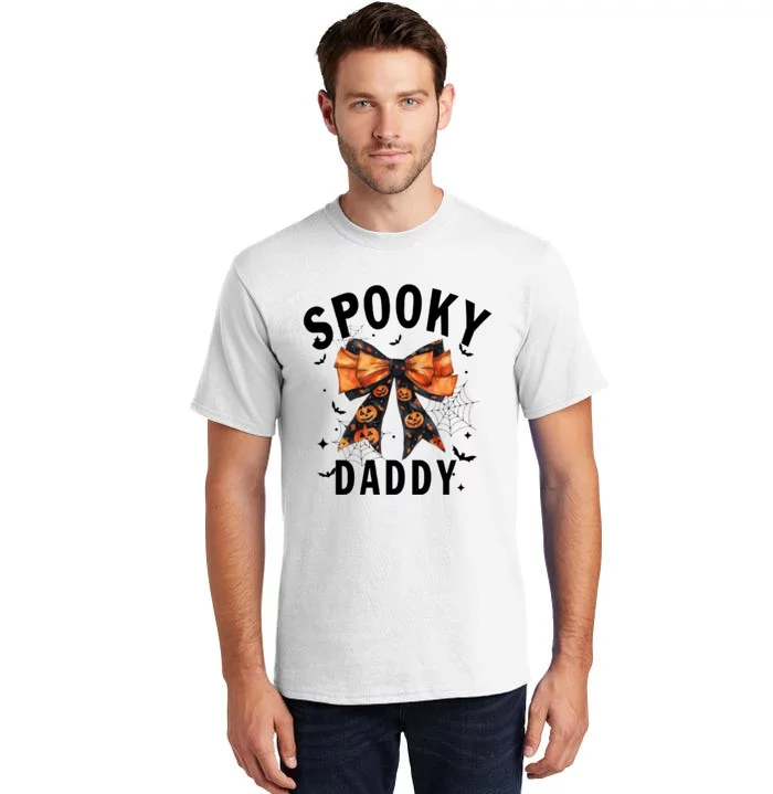 Spooky Daddy Funny Pumpkin Halloween Season Matching Family Tall T-Shirt