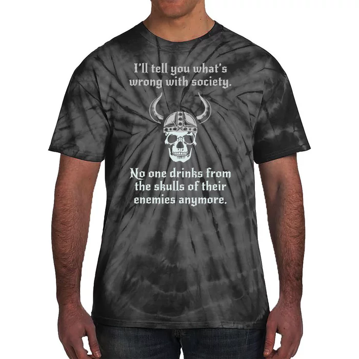 Skull Drink From The Skull Of Your Enemies Funny Tie-Dye T-Shirt