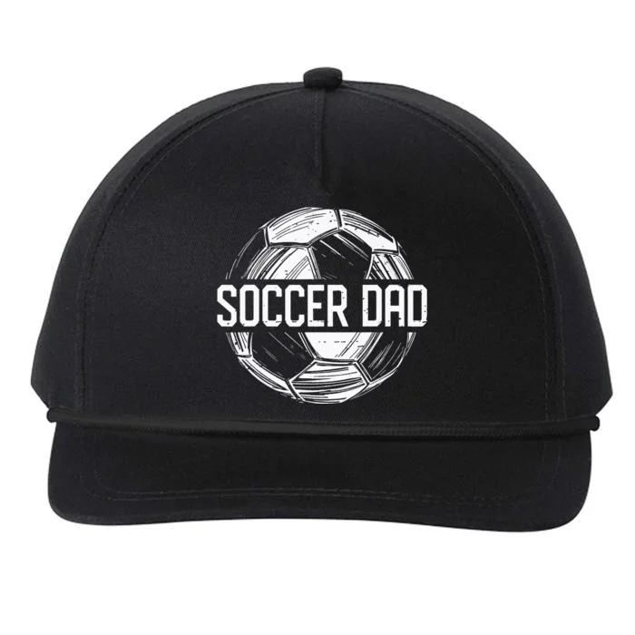 Soccer Dad Funny Soccer Lover Dad Father's Day Snapback Five-Panel Rope Hat