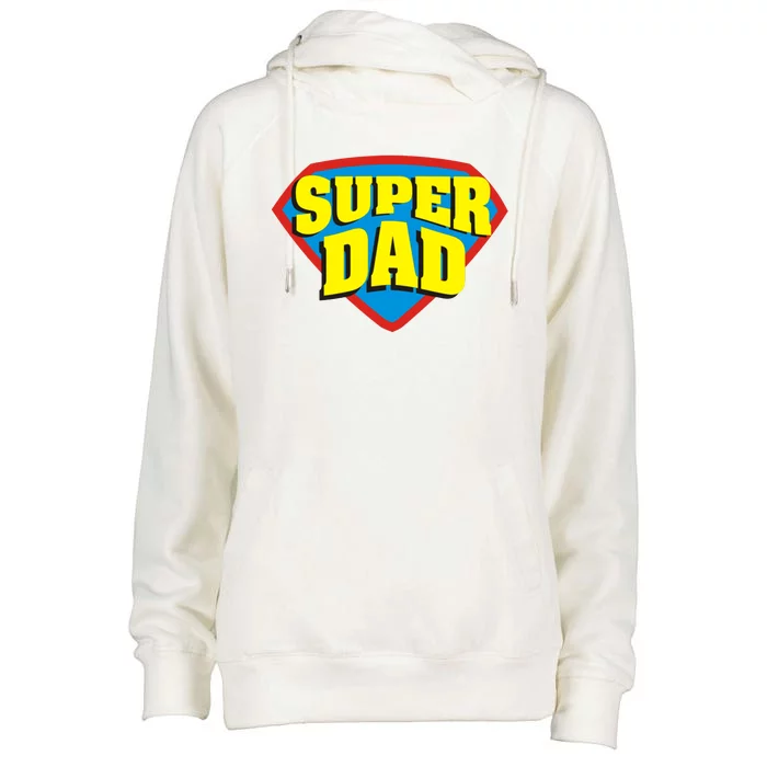 Super Dad Father's Day Gift Womens Funnel Neck Pullover Hood