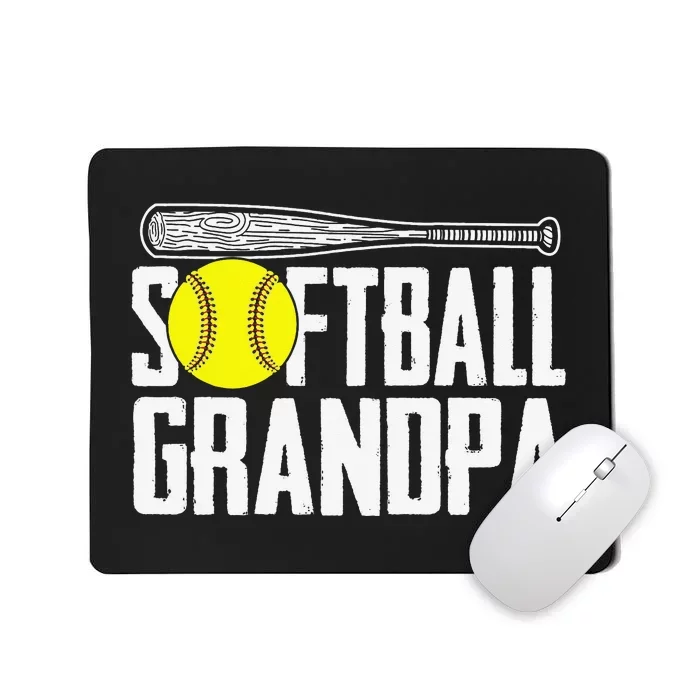 Softball Dad Funny Fathers Day Softball Grandpa Mousepad