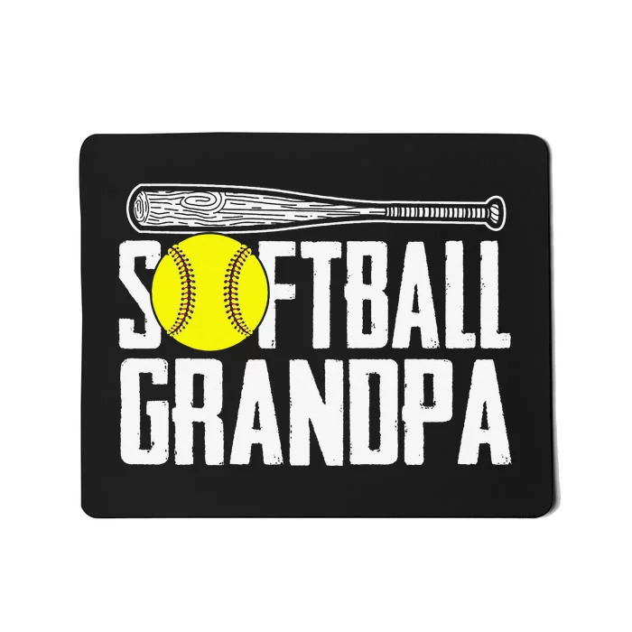 Softball Dad Funny Fathers Day Softball Grandpa Mousepad