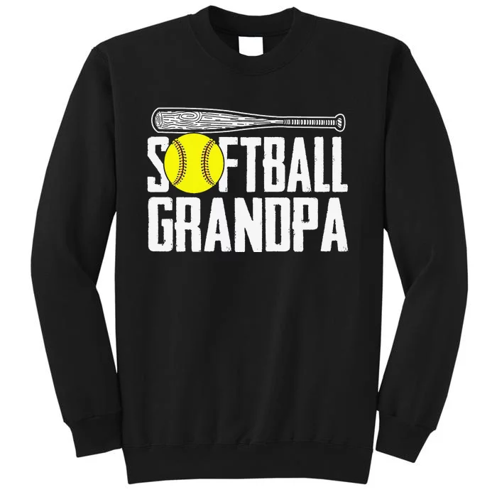 Softball Dad Funny Fathers Day Softball Grandpa Tall Sweatshirt