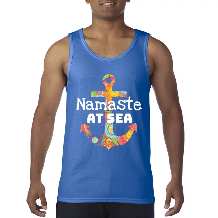 Sea Day Family Ship Cruise Vacation Namaste At Sea Gift Tank Top