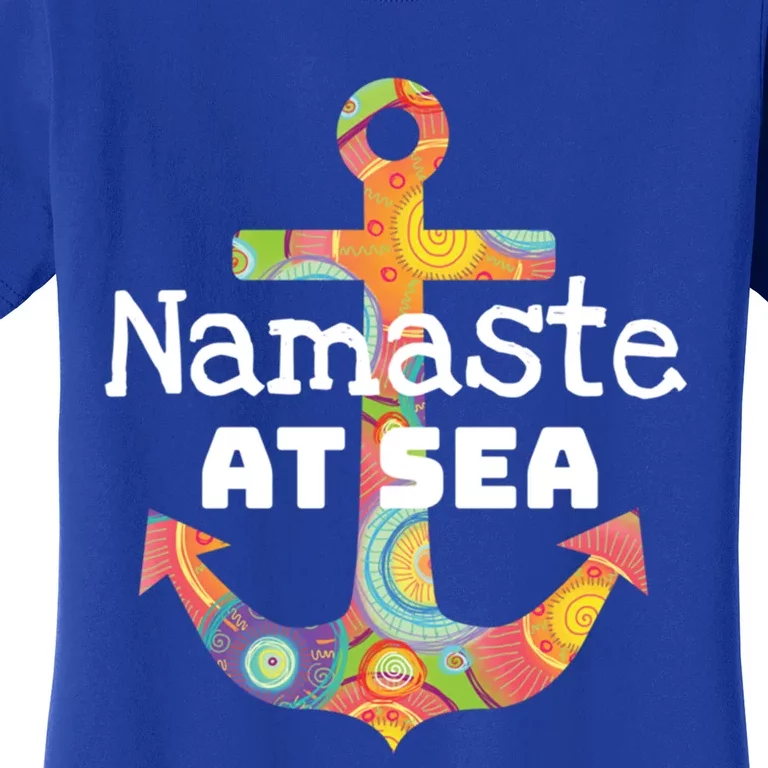 Sea Day Family Ship Cruise Vacation Namaste At Sea Gift Women's T-Shirt