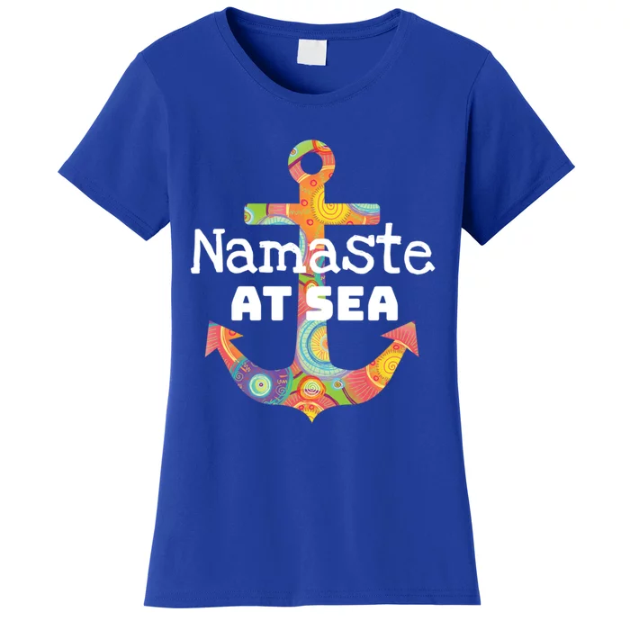 Sea Day Family Ship Cruise Vacation Namaste At Sea Gift Women's T-Shirt