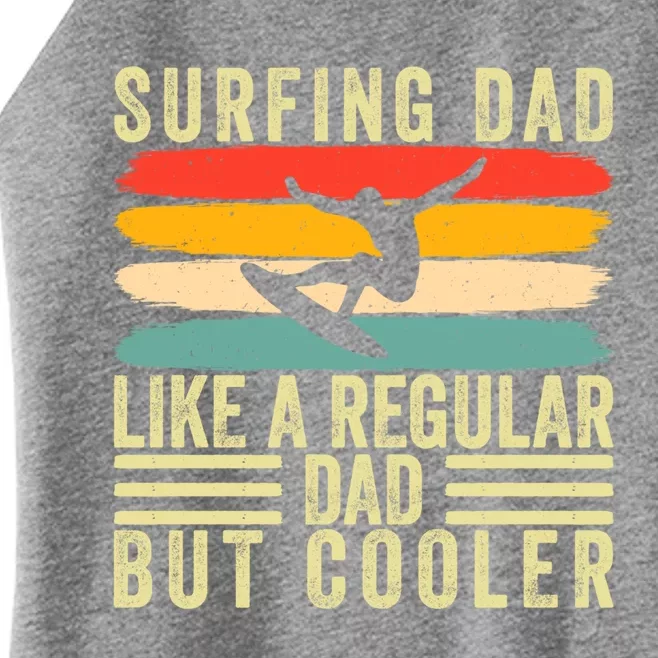 Surfing Dad Father Day Design For Dad Gift Women’s Perfect Tri Rocker Tank