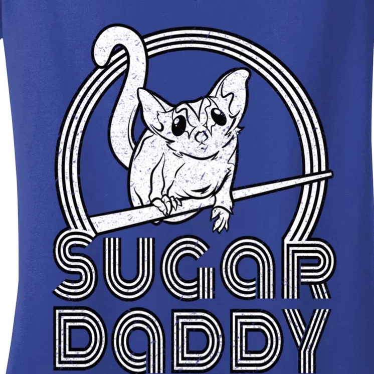 Sugar Daddy Funny Sugar Glider Gift For Sugar Glider Dads Gift Women's V-Neck T-Shirt