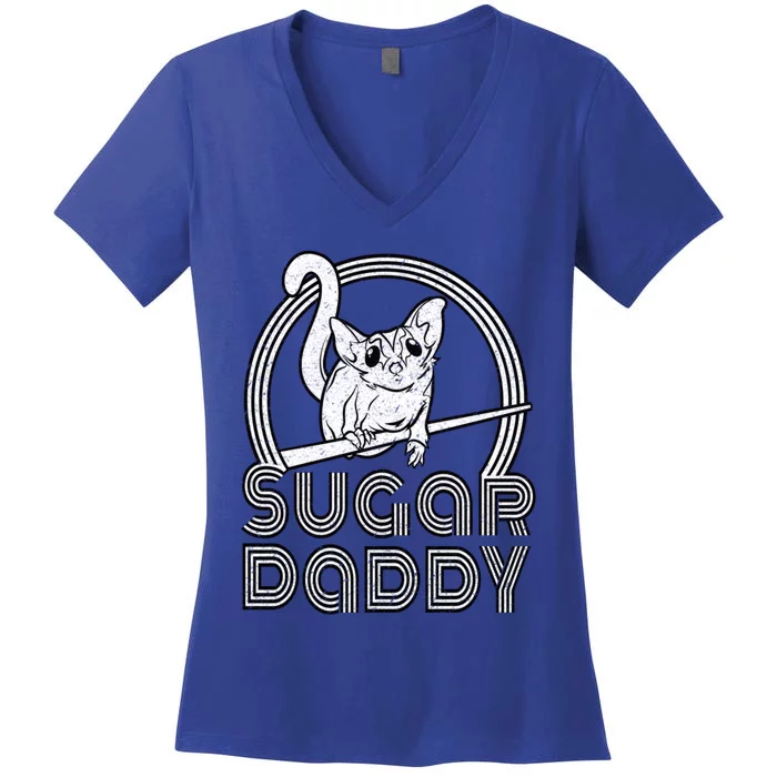 Sugar Daddy Funny Sugar Glider Gift For Sugar Glider Dads Gift Women's V-Neck T-Shirt