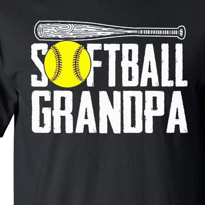 Softball Dad Fathers Day Softball Grandpa Tall T-Shirt