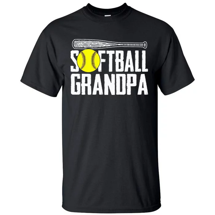 Softball Dad Fathers Day Softball Grandpa Tall T-Shirt