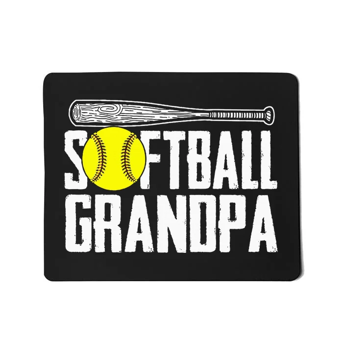 Softball Dad Fathers Day Softball Grandpa Mousepad