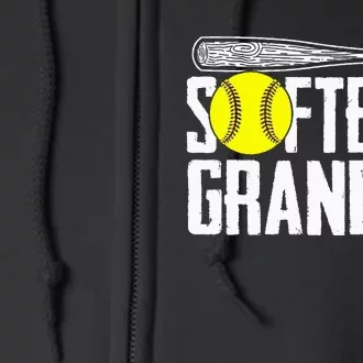 Softball Dad Fathers Day Softball Grandpa Full Zip Hoodie