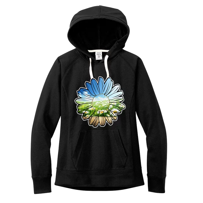 Summer Daisy Field Women's Fleece Hoodie