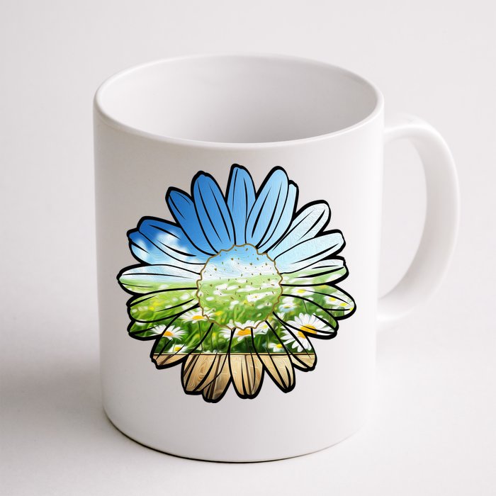 Summer Daisy Field Front & Back Coffee Mug