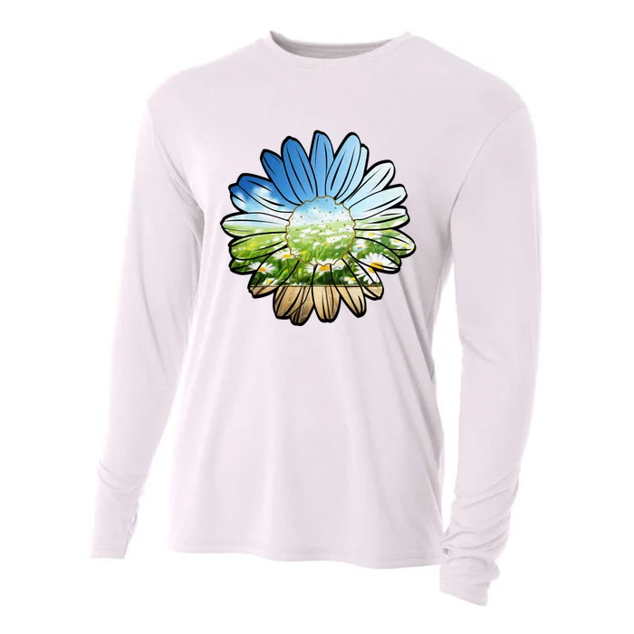 Summer Daisy Field Cooling Performance Long Sleeve Crew