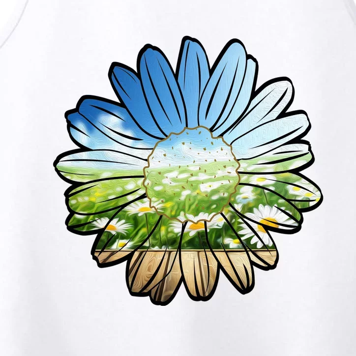 Summer Daisy Field Performance Tank