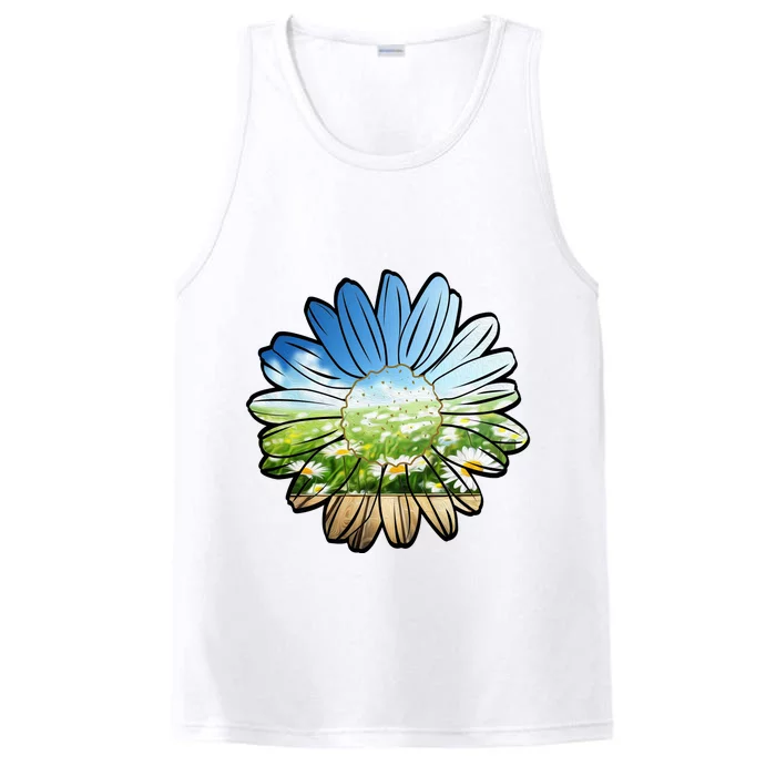 Summer Daisy Field Performance Tank