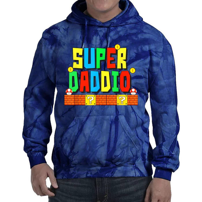 Super Daddio Funny Saying Gamer Father’s Day Gift Tie Dye Hoodie