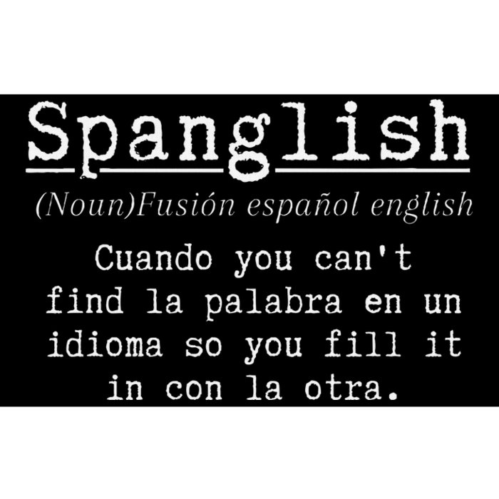 Spanglish Definition Funny Spanish Teacher Bilingual Maestra Bumper Sticker