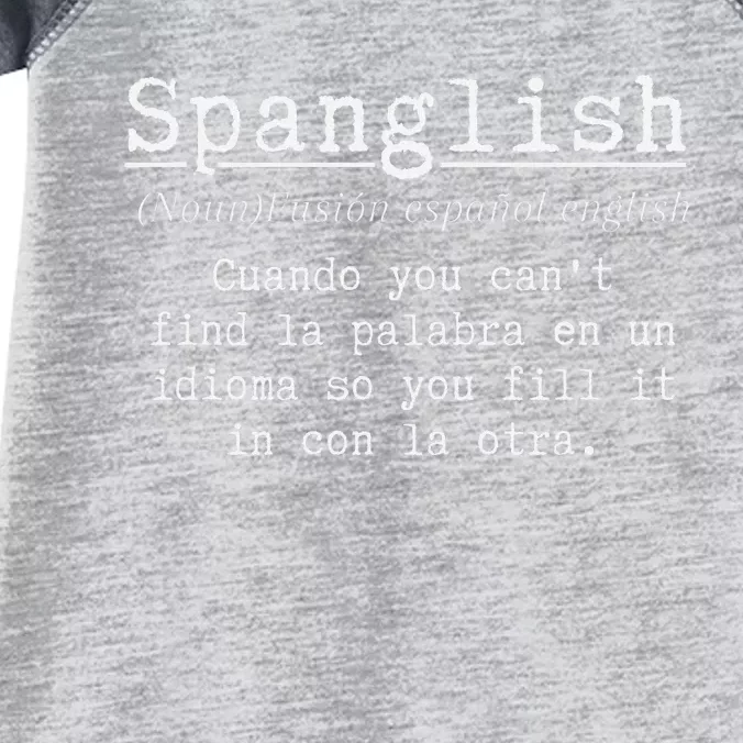 Spanglish Definition Funny Spanish Teacher Bilingual Maestra Infant Baby Jersey Bodysuit