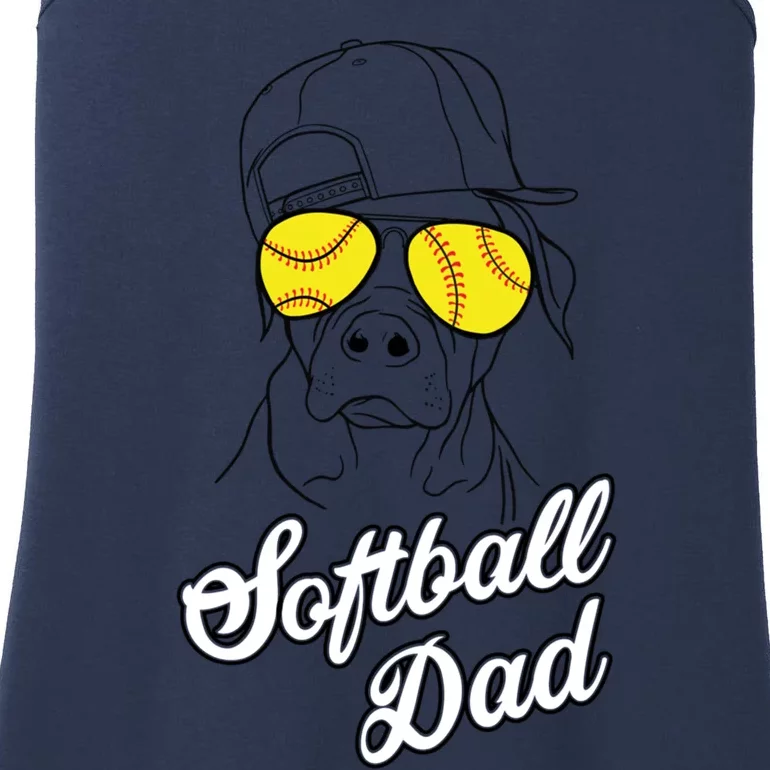 Softball Dad Father Coach Design Gift Ladies Essential Tank