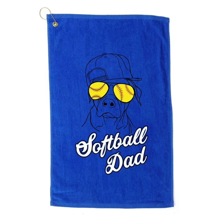 Softball Dad Father Coach Design Gift Platinum Collection Golf Towel