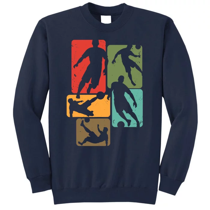 Soccer Design For Soccer Player | Retro Boy Soccer Tall Sweatshirt