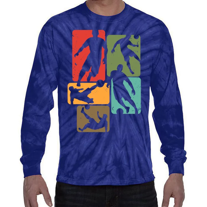 Soccer Design For Soccer Player | Retro Boy Soccer Tie-Dye Long Sleeve Shirt