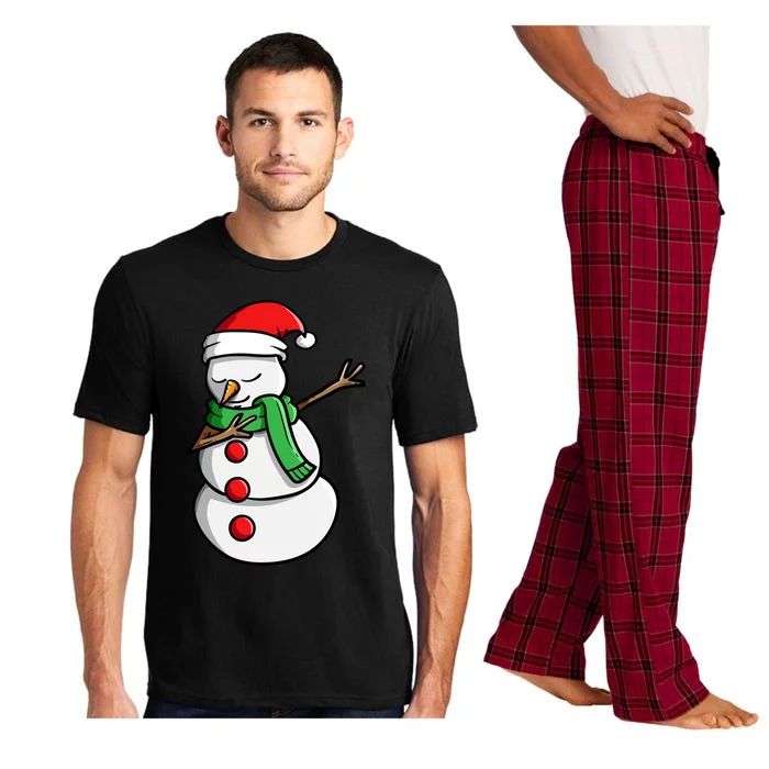 Snow Dabbing Funny Dancing Snow Christmas Gift Pajama Set