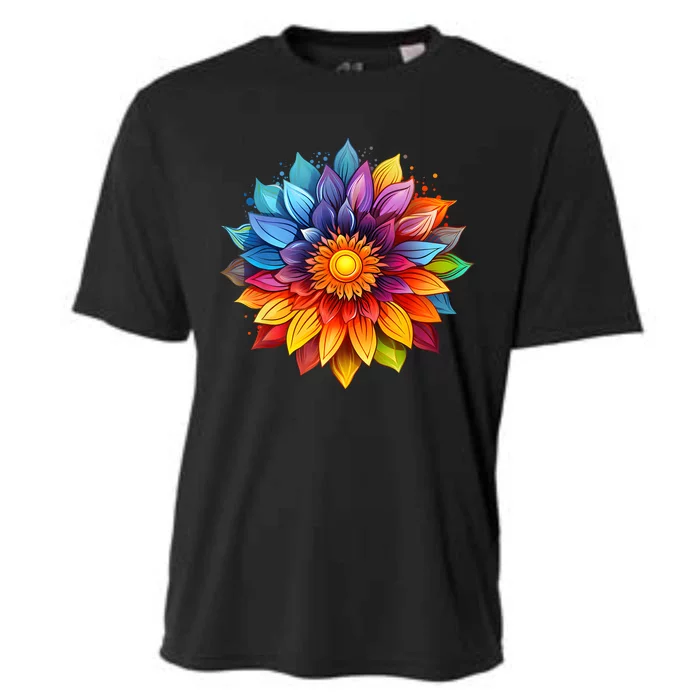 Sunflower Design For Women Men Flower Graphic Cooling Performance Crew T-Shirt