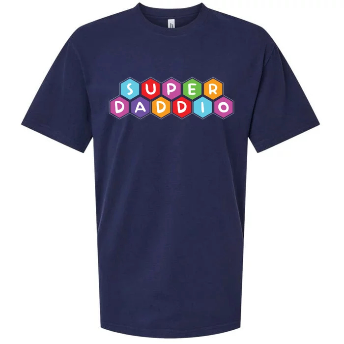 Super Daddio Funny Dad Gift Sueded Cloud Jersey T-Shirt