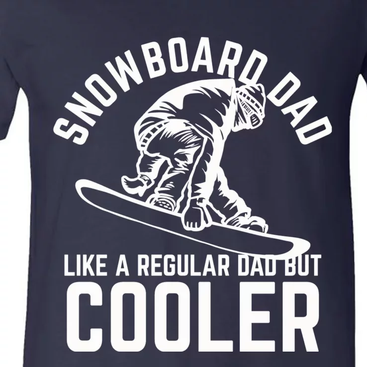 Snowboard Dad Father And Son Matching V-Neck T-Shirt