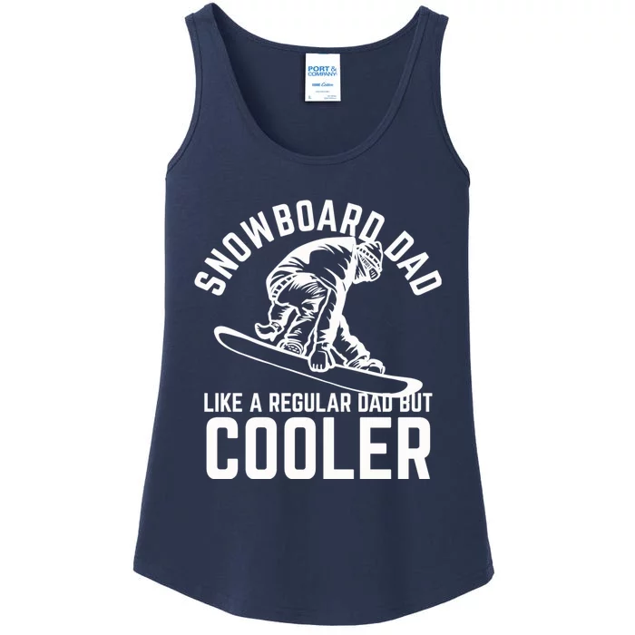 Snowboard Dad Father And Son Matching Ladies Essential Tank