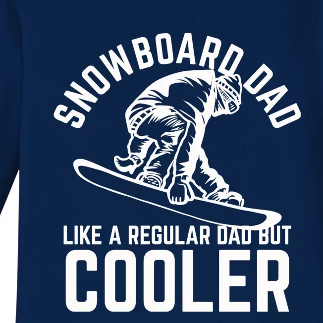 Snowboard Dad Father And Son Matching Baby Long Sleeve Bodysuit