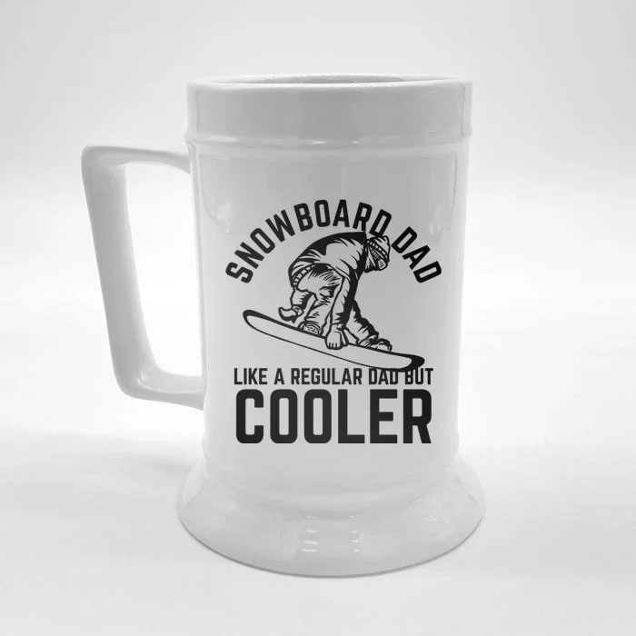 Snowboard Dad Father And Son Matching Front & Back Beer Stein