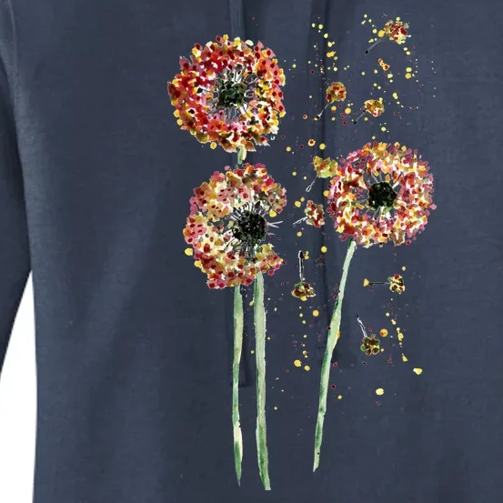 Spring Dandelion Floral Art Women's Pullover Hoodie