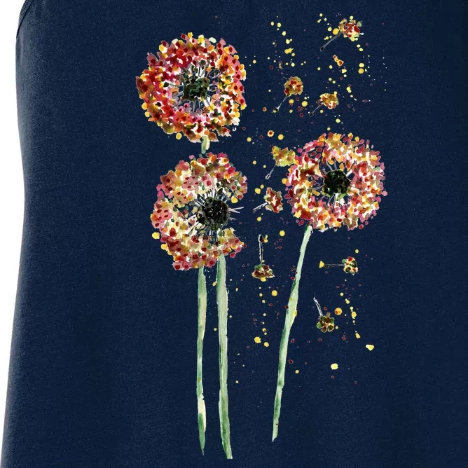 Spring Dandelion Floral Art Women's Racerback Tank