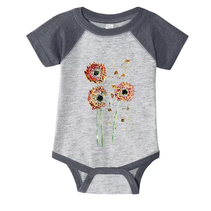 Spring Dandelion Floral Art Infant Baby Jersey Bodysuit