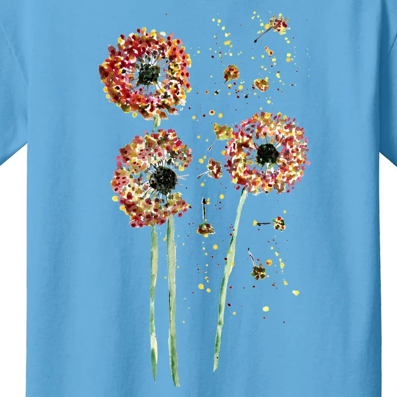 Spring Dandelion Floral Art Kids T-Shirt