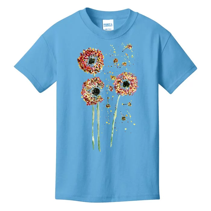 Spring Dandelion Floral Art Kids T-Shirt